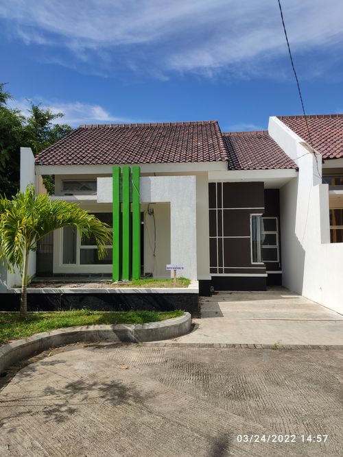 foto tampak rumah tipe Cluster Cempaka 110 perumahan MEGAH NUSA MADANI