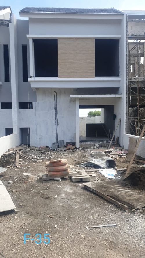 foto tampak rumah tipe AVILA (F-35) perumahan The Anvaya Juanda