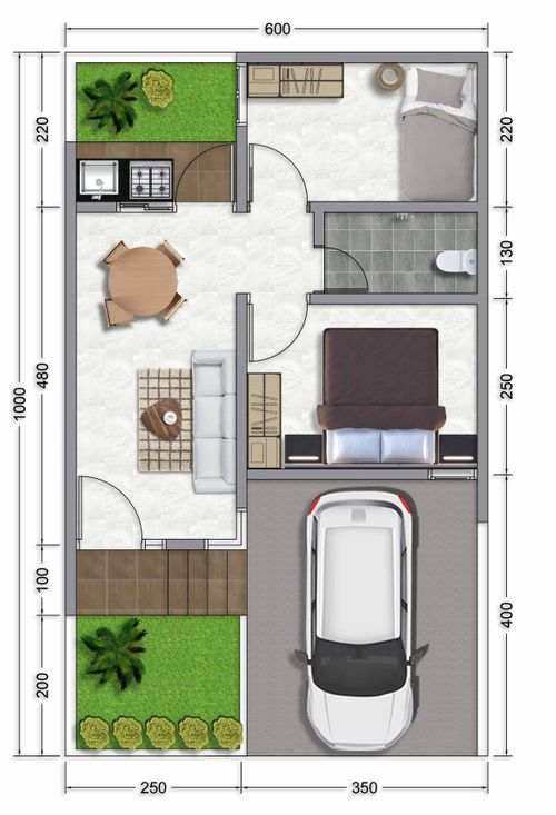 foto denah rumah tipe Cluster Palem 38 perumahan MEGAH NUSA MADANI