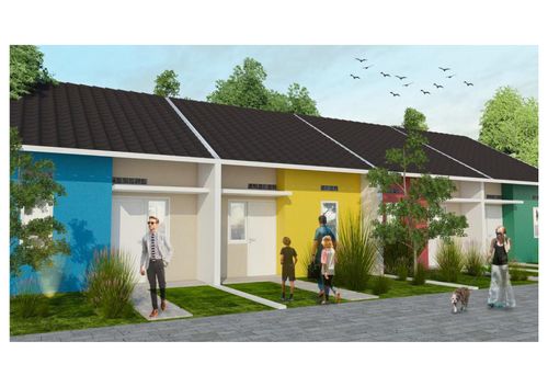 foto tampak rumah tipe A perumahan GRAND KRAMATWATU 2