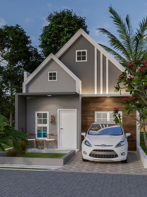 foto tampak rumah tipe 36 perumahan GRAND CAHAYA RESIDENCE