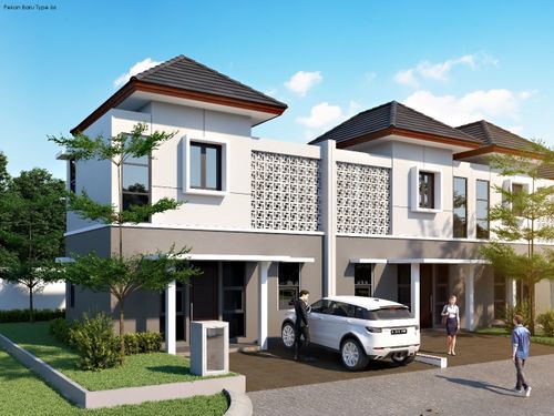 foto tampak rumah tipe 66 perumahan VILLA TENAYAN