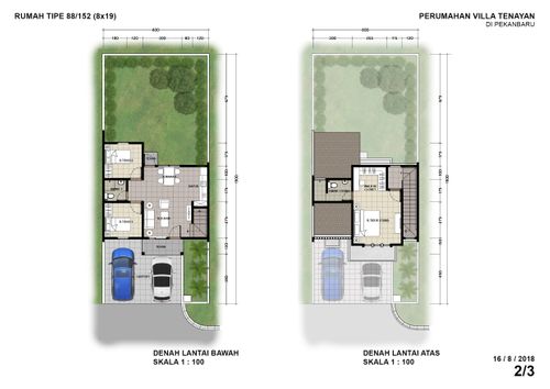 foto denah rumah tipe 88 perumahan VILLA TENAYAN
