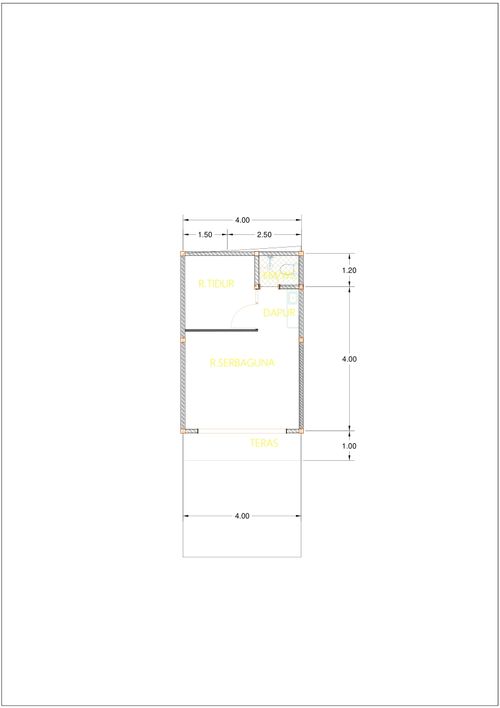 foto denah rumah tipe RK.7-1 & RK.10-3 perumahan Puri Anggrek Serang 4 Teritih