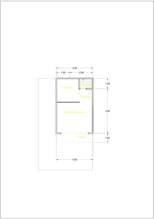 foto denah rumah tipe RK.7-3 & RK.8-4 perumahan Puri Anggrek Serang 4 Teritih