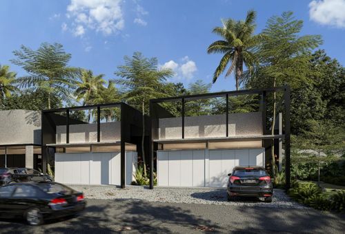 foto tampak rumah tipe Maple perumahan The Visenda Residence.