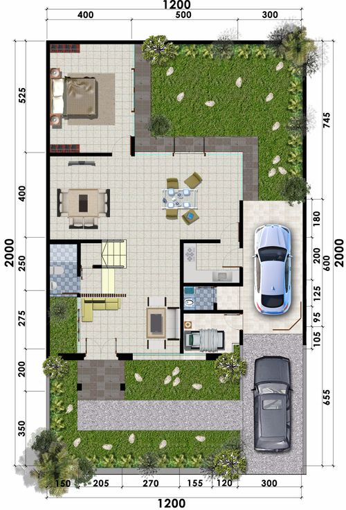 foto denah rumah tipe BERLIAN perumahan KHAYANGAN RESIDENCE