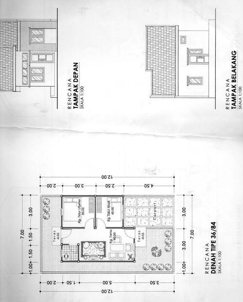 foto denah rumah tipe 36 perumahan HERLITA RESIDENCE