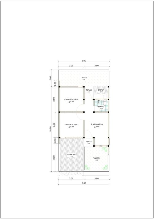 foto denah rumah tipe P01-3 perumahan Kepuren Residence (Pelawad)