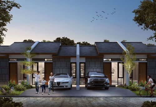 foto tampak rumah tipe ARAGON perumahan CITRA GARDEN GOWA