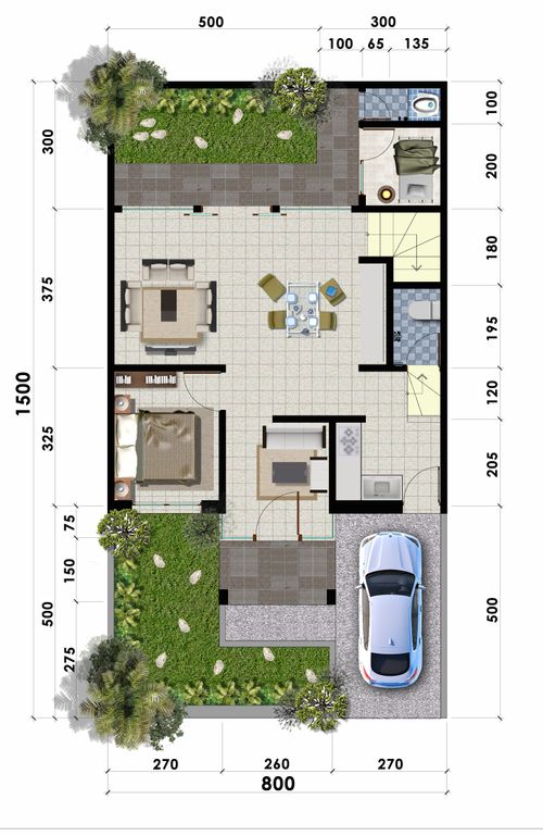 foto denah rumah tipe Ruby 1 Lt perumahan KHAYANGAN RESIDENCE