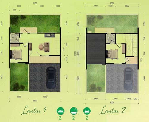foto denah rumah tipe EMERALD GARDEN 57 perumahan Emerald Garden