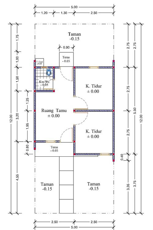 foto denah rumah tipe Ready stock B10-13a perumahan DE'KERATON