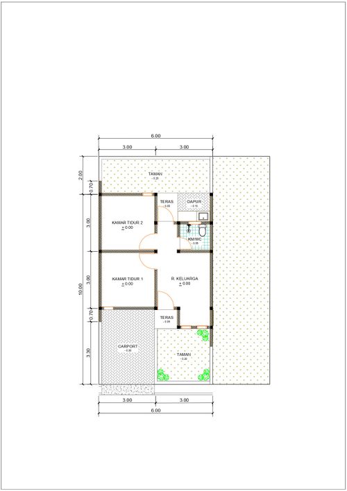 foto denah rumah tipe P01-5 perumahan Kepuren Residence (Pelawad)