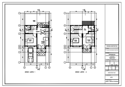 foto denah rumah tipe 64/96 perumahan Sawangan Residence Ideal