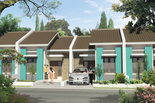foto tampak rumah tipe DANIO perumahan CLUSTER ATLANTIS SEGARA CITY KHI
