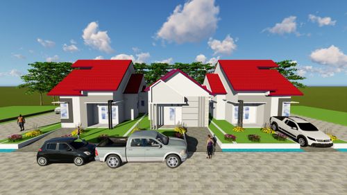 foto tampak rumah tipe 78/213 perumahan PURI KELAPA GADING