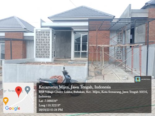 foto tampak rumah tipe Gaharu 48 perumahan BSB Village Lokka Kayon