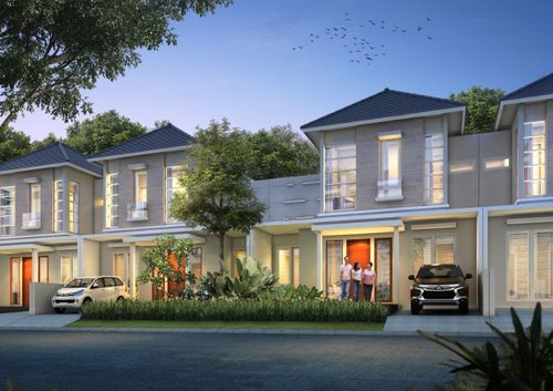 foto tampak rumah tipe Emerald perumahan KHAYANGAN RESIDENCE