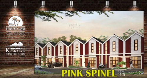 foto tampak rumah tipe PINK SPINEL 43/70 perumahan Taman Krakatau - Margatani