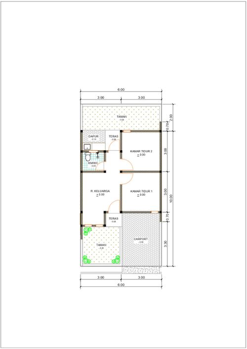 foto denah rumah tipe P08-6 perumahan Kepuren Residence (Pelawad)