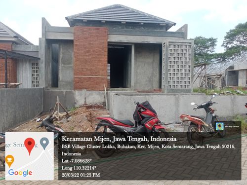foto tampak rumah tipe Gaharu 48 perumahan BSB Village Lokka Kayon