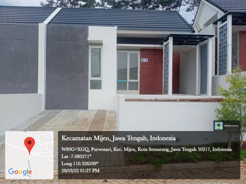 foto tampak rumah tipe Mahoni 36 perumahan BSB Village Lokka Kayon