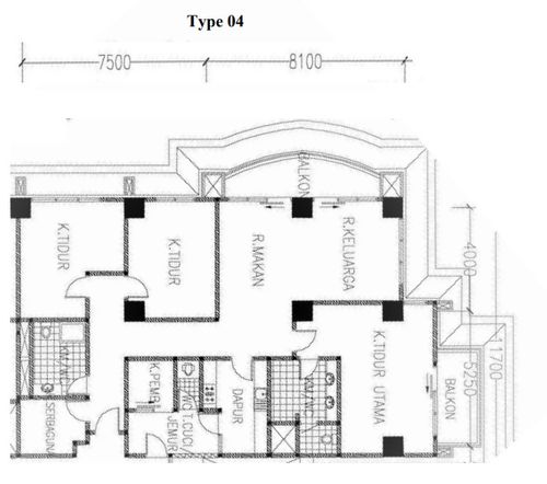 foto denah rumah tipe 3BR - Cammomile perumahan Somerset Grand Citra