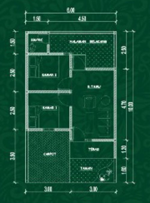 foto denah rumah tipe 36 perumahan GREEN PARE RESIDENCE 5