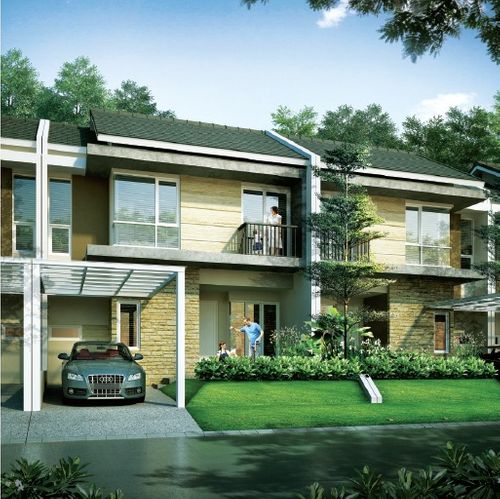 foto tampak rumah tipe HAMPTON COUPLE perumahan ROYAL TAJUR RESIDENCE, CLUSTER THE BRADFIELD