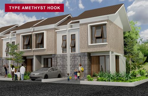 foto tampak rumah tipe AMETHYST HOOK perumahan JADE PARK SERPONG 2 TAHAP 2