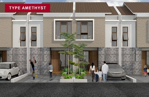 foto tampak rumah tipe AMETHYST perumahan JADE PARK SERPONG 2 TAHAP 2