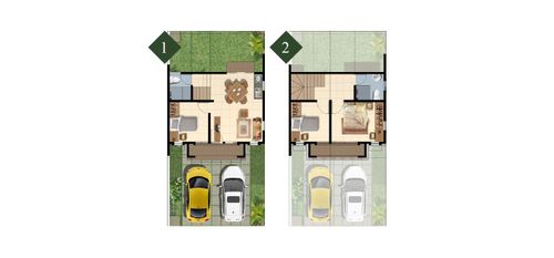 foto denah rumah tipe LAKSMANA 75/98 (MAR 22) perumahan Cluster Sriwijaya - Darmawangsa Residence Bekasi