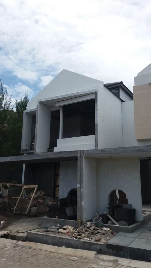 foto tampak rumah tipe Serenity perumahan PT Graha Pinus Asri