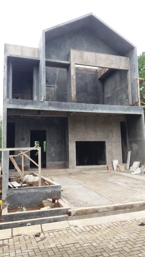 foto tampak rumah tipe Serenity perumahan PT Graha Pinus Asri