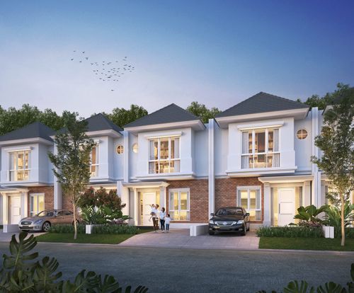 foto tampak rumah tipe ALMELO A perumahan CITRAHARMONI - CLUSTER ROTTERDAM