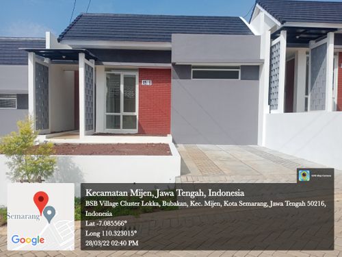 foto tampak rumah tipe Damar 30 perumahan BSB Village Lokka Kayon