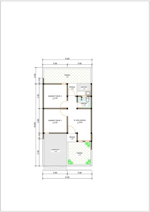 foto denah rumah tipe P10-8 perumahan Kepuren Residence (Pelawad)