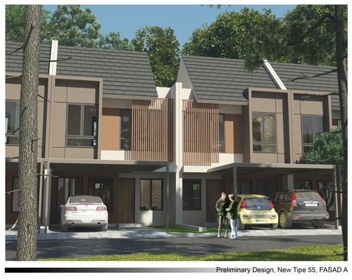 foto tampak rumah tipe CASA FAMILIA BLVD 55/72 (JAN 22) perumahan PANJIBUWONO RESIDENCE
