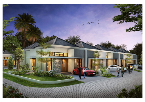foto tampak rumah tipe EMERALD 53/160 perumahan Emerald Garden