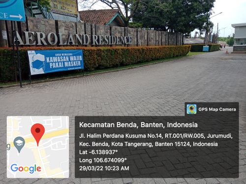 foto gerbang perumahan Aeroland Residence