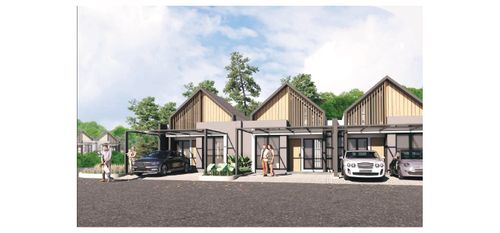 foto tampak rumah tipe CASA JARDIN 39/72 (MAR 22) perumahan PANJIBUWONO RESIDENCE
