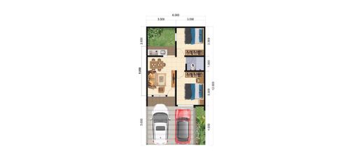 foto denah rumah tipe CASA JARDIN 39/72 (MAR 22) perumahan PANJIBUWONO RESIDENCE