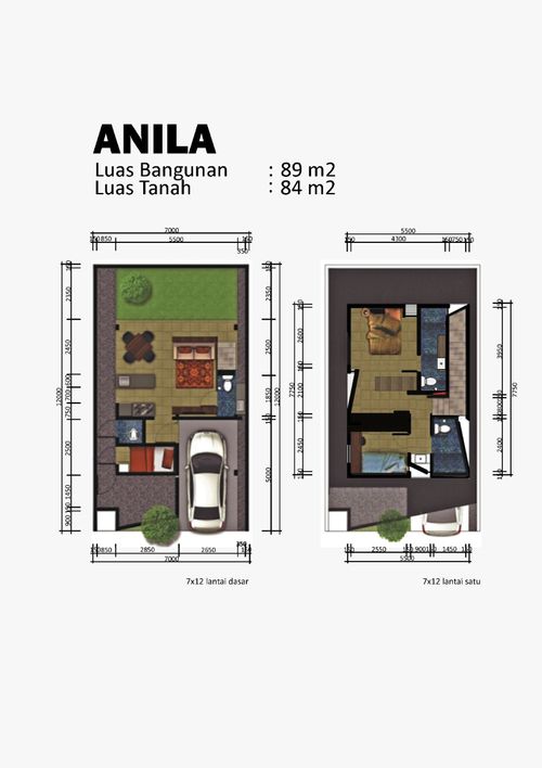 foto denah rumah tipe ANILA perumahan BERANDA MAS