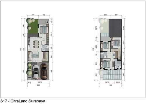 foto denah rumah tipe VIOLA  - 2022 perumahan OAKWOOD PARK CITRALAND 2