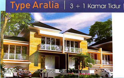foto tampak rumah tipe ARALIA (250/315) perumahan PIANO GOLF & SERENADE LAGOON - GOLF ISLAND