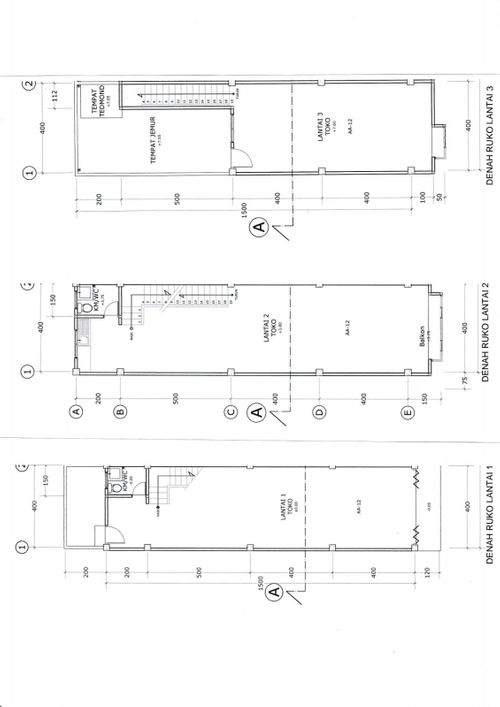 foto denah rumah tipe Ruko perumahan Ruko Horison Estate