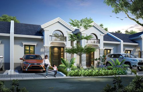 foto tampak rumah tipe 48/84 perumahan Grand Victoria 1
