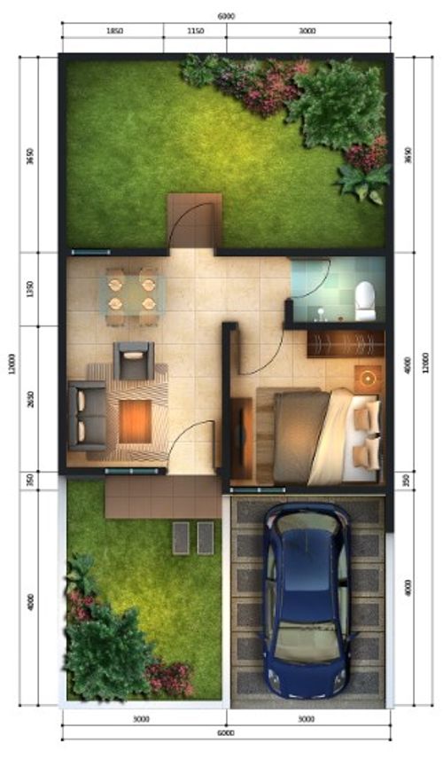 foto denah rumah tipe WIDELIA perumahan METLAND CILEUNGSI SEKTOR VI-REVISI