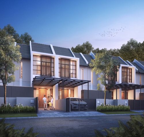 foto tampak rumah tipe TOSCA DELUXE (2022) perumahan GRAND SUNRISE